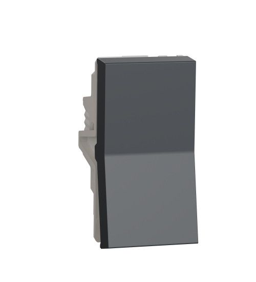 Schneider Electric UNS62SW1M_GY - Switch, Unica Pure, 1-pole 2-way, 6AX, 1 module, pillar terminals, grey