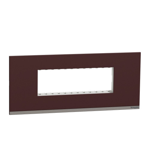 Schneider Electric UNSCP6M_CD - Cover Frame, Unica Pure, with fixing frame, 1 gang, 6 modules, mocha brown