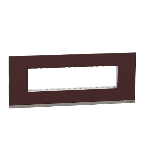 Schneider Electric UNSCP8ML_CD - Cover Frame, Unica Pure, with fixing frame, 1 gang, 8 modules, mocha brown