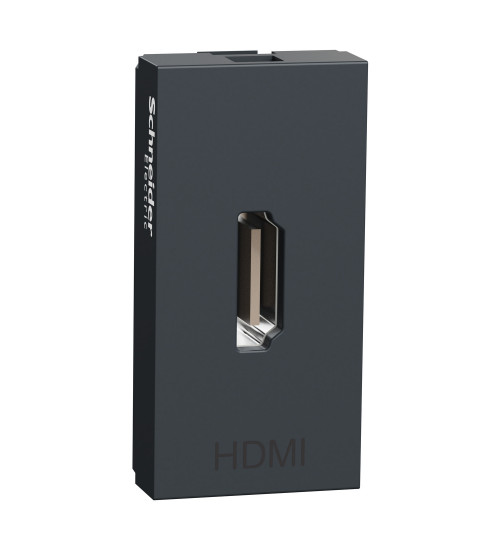 Schneider Electric UNSHDMI_GY - Audio/video socket, Unica Pure, HDMI, 1 module, grey