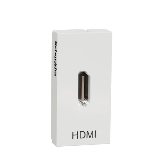 Schneider Electric UNSHDMI_WE - Audio/video socket, Unica Pure, HDMI, 1 module, white