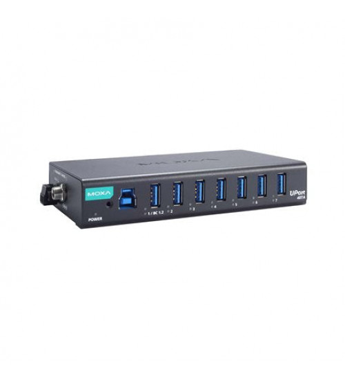 UPort 407A-T, 7-port industrial-grade USB 3.2 hubs, -40 to 85°C operating temperature