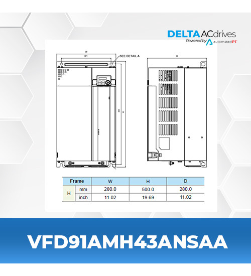 Delta VFD91AMH43ANSAA MH300 Series Drive