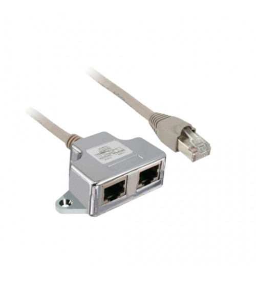 Schneider Electric VW3A8306TF03 - Modbus T tap off, Zelio Logic, 1 x RJ45 male and 2 x RJ45 female, cable 0.3m