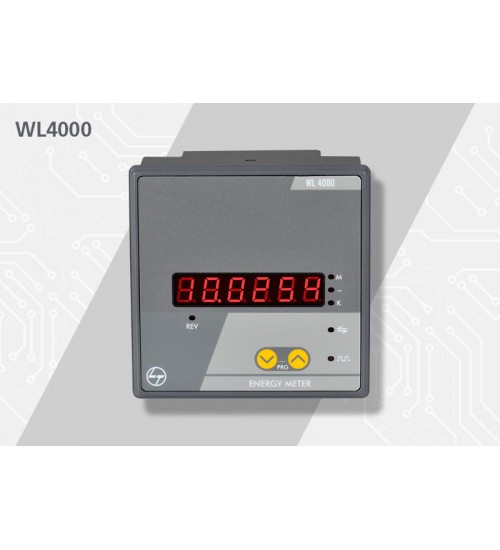 WL132020OOOO - 3Ph, AC-0.5, 80-300V AC, Size- 96x96 LED Voltmeter - L&T