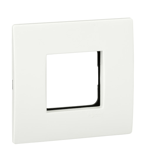 Schneider Electric X0702 - Opale cover frame with fixing frame 2 module white