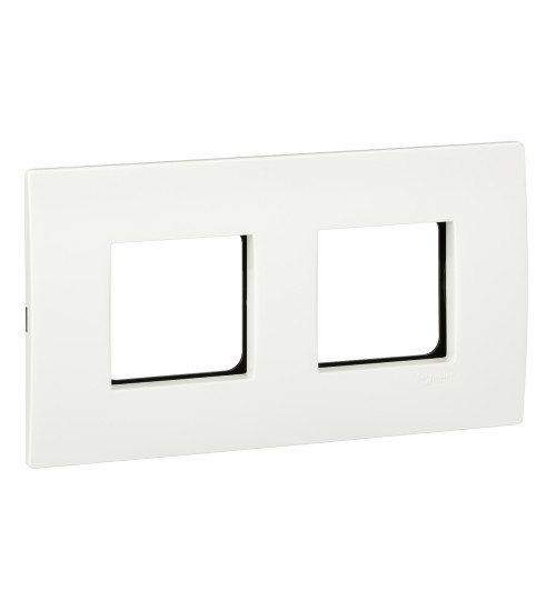 Schneider Electric X0704 - Opale cover frame with fixing frame 4 modules white