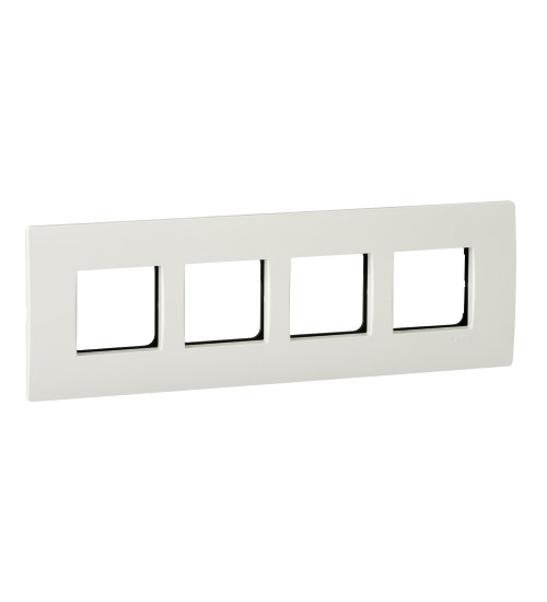 Schneider Electric X0708 - Opale cover frame with fixing frame 8 modules white