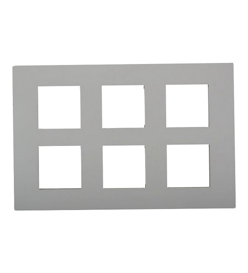 Schneider Electric X0712 - Opale cover frame with fixing frame 2 x 6 modules white