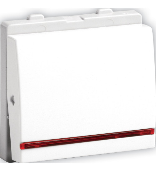 Schneider Electric X1286WH - Opale switch with indicator lamp 2-pole 20 A white