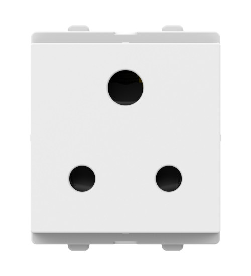 Schneider Electric X2005WHNS - Socket outlet with shutters, Opale, 3 Pin, 6A, white