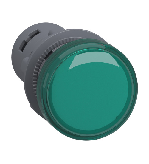 Schneider Electric XA2EVB3LC - round pilot light Ã 22 - green - integral LED- 24 V AC/DC- screw clamp terminals