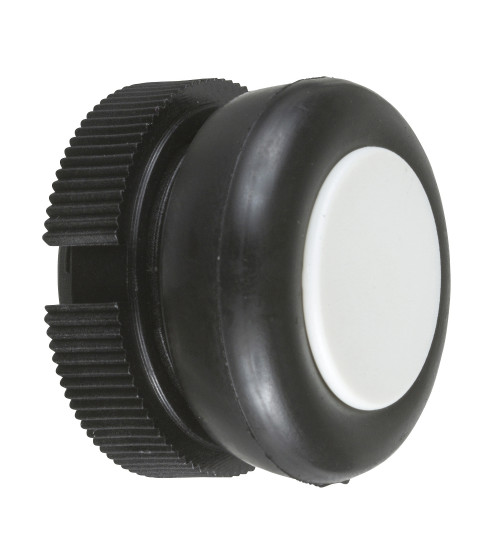 Schneider Electric XACA9411 - round head for pushbutton - spring return - XAC-A - white - booted