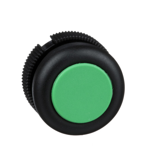 Schneider Electric XACA9413 - round head for pushbutton - spring return - XAC-A - green - booted