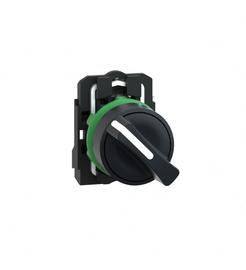 Schneider Electric XB5AD21 - Selector switch, plastic black, ÃƒÆ’Ã‚Ëœ22, 2 positions, stay put, 1 NO