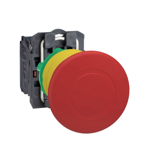 Schneider Electric XB5AT842 - red Ã40 Emergency stop, switching off Ã22 latching push-pull 1NC