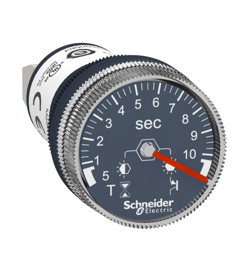 Schneider Electric XB5DTB22 - Panel mounted timer monofunction, plastic, Ã22, time delay 0.5...10 s, 24 V DC