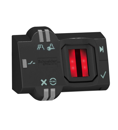 Schneider Electric XB5S2B2M12 - Biometric switch monostable, plastic, Ã22, connection by M12 connector, 24 V AC/DC