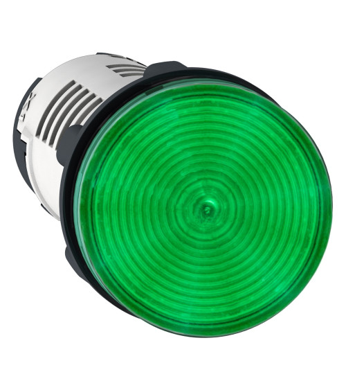 Schneider Electric XB7EV03BPN - Monolithic pilot light, Harmony XB5N XB7N, plastic, green, 22mm, LED, 24V AC DC