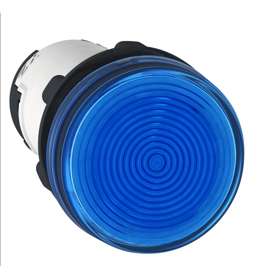 Schneider Electric XB7EV06BPN - Monolithic pilot light, Harmony XB5N XB7N, plastic, blue, 22mm, LED, 24V AC DC