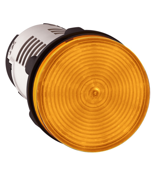 Schneider Electric XB7EV08GPN - Monolithic pilot light, Harmony XB5N XB7N, plastic, amber, 22mm, LED, 120V AC DC