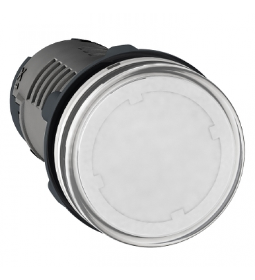 Schneider Electric XB7EVM1LC - round pilot light Ã 22 - white - integral LED - 220 V AC - screw clamp terminals