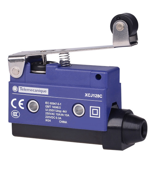 XCJ128C - Long flat lever, roller end plunger - Telemecanique Sensors