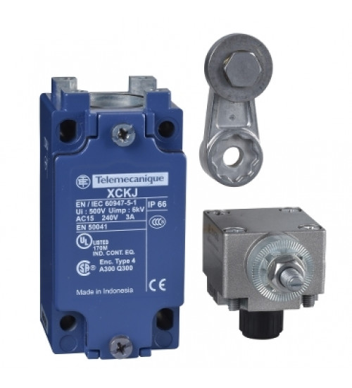 XCKJ10513H29 - Limit switch, XC Standard, XCKJ, steel roller lever, 1NC+1 NO, snap action, M20 - Telemecanique Sensors