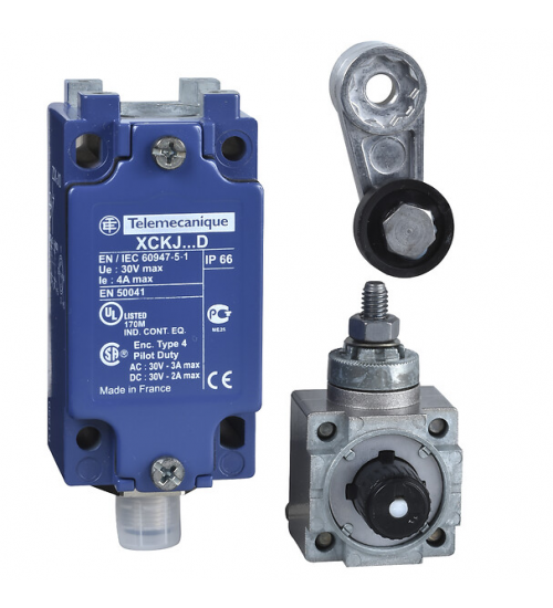 XCKJ10514D - Limit switch, XC Standard, XCKJ, steel roller lever ball bearing, 1NC+1 NO, snap, M12 - Telemecanique Sensors XCKJ10514D - Limit switch, XC Standard, XCKJ, steel roller lever ball bearing, 1NC+1 NO, snap, M12 - Telemecanique Sensors