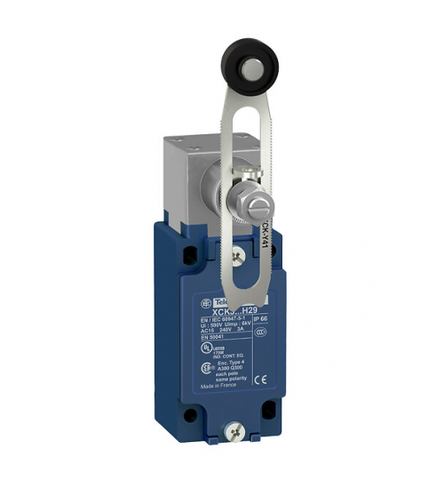XCKJ10541A - Limit switch, XC Standard, XCKJ, thermoplastic plastic roller lever varlength, 1NC+1 NO, snap, Pg13 - Telemecanique Sensors XCKJ10541A - Limit switch, XC Standard, XCKJ, thermoplastic plastic roller lever varlength, 1NC+1 NO, snap, Pg13 - Telemecanique Sensors
