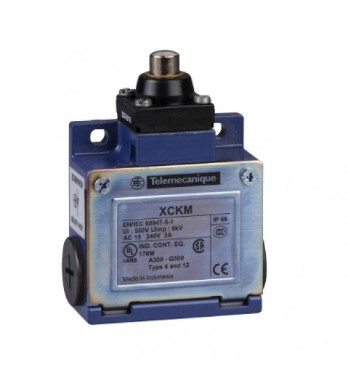 XCKM110 - Limit switch, Limit switches XC Standard, XCKM, metal end plunger, 1NC+1 NO, snap action, Pg11 - Telemecanique