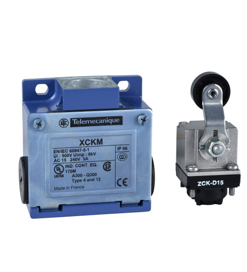 Schneider Electric 240V Steel XCKM Limit & Pressure Switch with Roller Lever, XCKM116LC