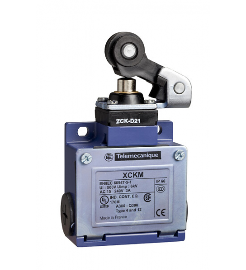XCKM521H29 - Limit switch, Limit switches XC Standard, XCKM, thermoplastic roller lever plunger, 1NC+1 NO, slow, M20 - Telemecanique Sensors XCKM521H29 - Limit switch, Limit switches XC Standard, XCKM, thermoplastic roller lever plunger, 1NC+1 NO, slow, M20 - Telemecanique Sensors