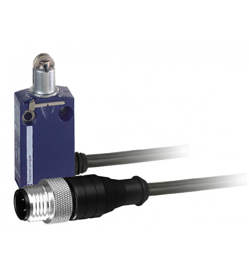 XCMD2102L08R12 - Limit switch, Limit switches XC Standard, XCMD, steel roller plunger, 1NC+1 NO, snap, M12 0.8 m - Telemecanique Sensors XCMD2102L08R12 - Limit switch, Limit switches XC Standard, XCMD, steel roller plunger, 1NC+1 NO, snap, M12 0.8 m - Telemecanique Sensors