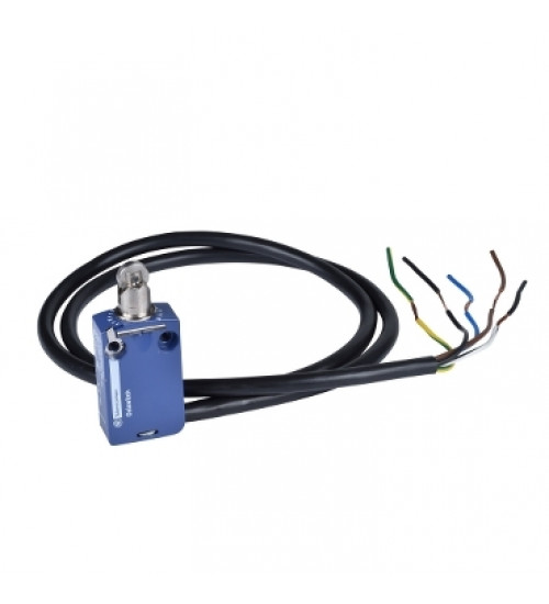 XCMD2102L3 - Limit switch, Limit switches XC Standard, XCMD, steel roller plunger, 1NC+1 NO, snap, 3 m - Telemecanique