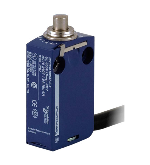 XCMD2110L1 - Limit switch, Limit switches XC Standard, XCMD, metal end plunger, 1NC+1 NO, snap, 1 m - Telemecanique Sensors