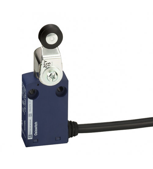 XCMN2115L2 - Limit switch, Limit switches XC Standard, XCMN, thermoplastic roller lever, 1NC+1 NO, snap, 2 m - Telemecanique Sensors
