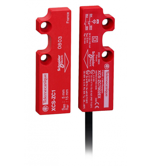 XCSDMC59010EX - Coded magnetic switch, Telemecanique Safety switches XCS, XCSDMC, 1 NC+1 NO, staggered, cable 10 m. XCSDMC59010EX - Coded magnetic switch, Telemecanique Safety switches XCS, XCSDMC, 1 NC+1 NO, staggered, cable 10 m.