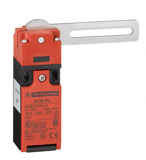 XCSPL562 - Guard switch, Telemecanique Safety switches XCS, XCSPL, straight lever, to right or to left, 1NC+1 NO, M16. XCSPL562 - Guard switch, Telemecanique Safety switches XCS, XCSPL, straight lever, to right or to left, 1NC+1 NO, M16.