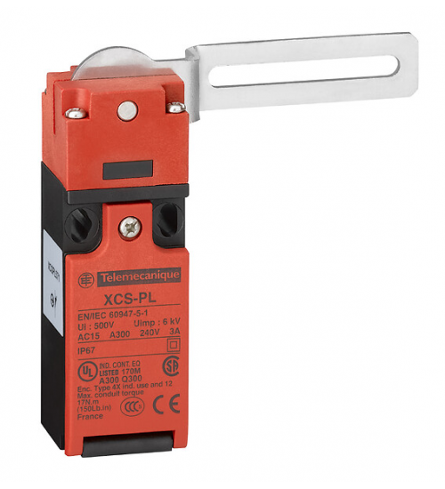 XCSPL572 - Guard switch, Telemecanique Safety switches XCS, XCSPL, elbowed flush lever, to right, 1NC+1 NO, M16. XCSPL572 - Guard switch, Telemecanique Safety switches XCS, XCSPL, elbowed flush lever, to right, 1NC+1 NO, M16.