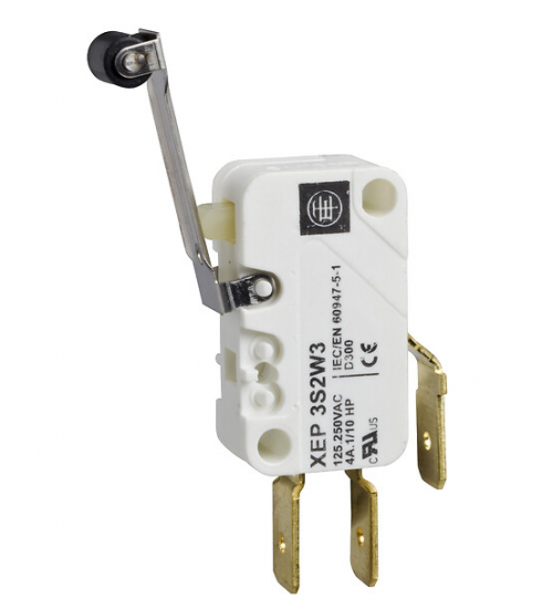 XEP3S1W6B529 - Microswitch, Limit switches XC Standard, miniature limit switch, roller lever, 4.8 mm cable clip tags - Telemecanique Sensors XEP3S1W6B529 - Microswitch, Limit switches XC Standard, miniature limit switch, roller lever, 4.8 mm cable clip tags - Telemecanique Sensors