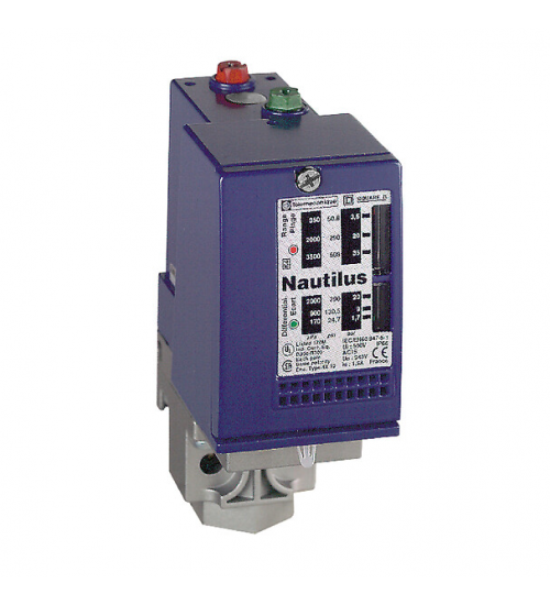 XMLCM05A2S11 - vacu-pressure sensor XMLC 5 bar - adjustable scale 2 thresholds - 2 C/O - Telemecanique Sensors