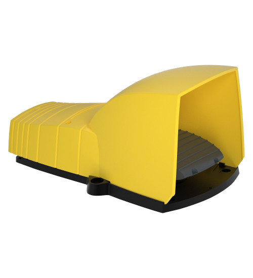Schneider Electric XPEY310 - Single foot switch, plastic, yellow, with cover, 1 NO + 1 NC