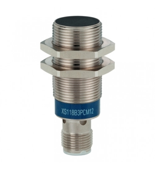 XS118B3PCM12 - Inductive sensor XS1 M18, PNP NO+NC, Flush, Sn8mm, 12..24VDC, M12 - Telemecanique Sensors