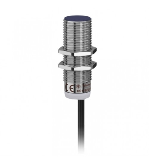 XS118BLPAL2 - Inductive sensor XS1 M18, L53mm, brass, Sn5mm, 12..24VDC, cable 2m - Telemecanique