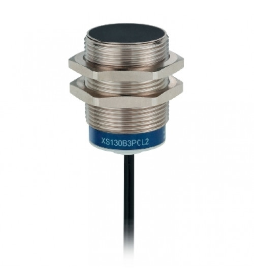 XS130B3PAL2 - Inductive sensor XS1 M30, L45mm, brass, Sn15mm, 12..24VDC, cable 2 m - Telemecanique