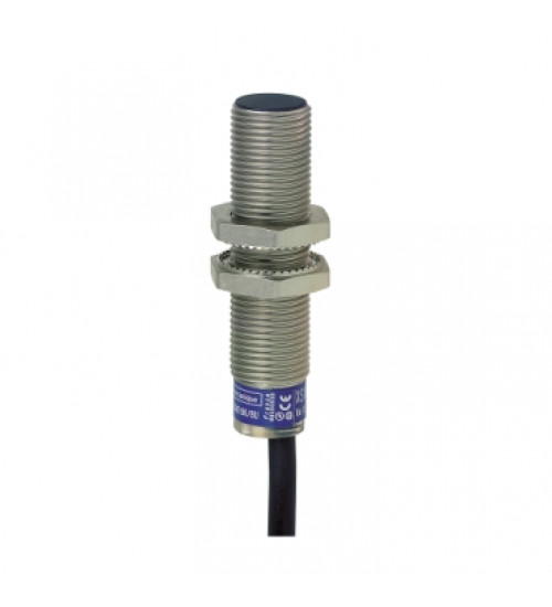 XS612B1PAL2 - Inductive proximity sensors XS, inductive sensor XS6 M12, L54mm, brass, Sn4mm, 12...48 VDC, cable 2 m - Telemecanique