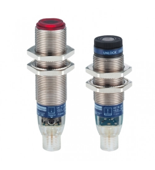 XUBLBPCNM12 - Photoelectric sensors XU, XUB, thru beam, laser, Sn 100 m, 12...24 VDC, M12 - Telemecanique Sensors