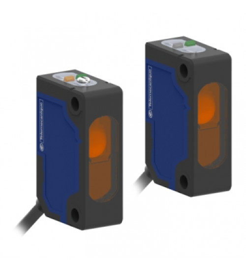 XUM2APXBL2 - Photoelectric sensors XU, miniature, thru beam, Smax=30 m, system, PNP, cable 2 m - Telemecanique