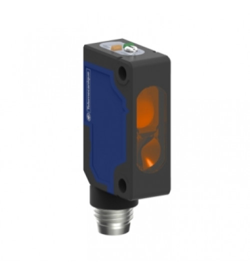 XUM5ANXBM8 - Photoelectric sensors XU, miniature, diffuse long, Smax=1.9 m, NPN, connector M8 - Telemecanique